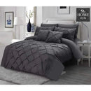 8Pcs Pintuck Duvet Set With Pleats  SC