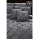 8Pcs Pintuck Duvet Set With Pleats  SC