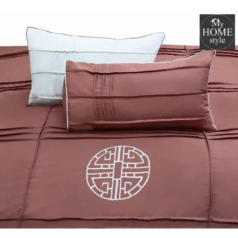 9 Pc's Pleated Embroidered & Corded Duvet Katha