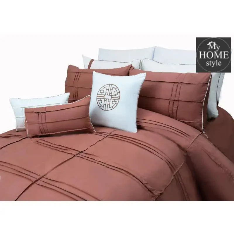 9 Pc's Pleated Embroidered & Corded Duvet Katha
