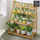 Bamboo Wood Ladder Plant - 4 Layered
