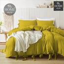 Butterfly Fluffy Duvet Set Mustard