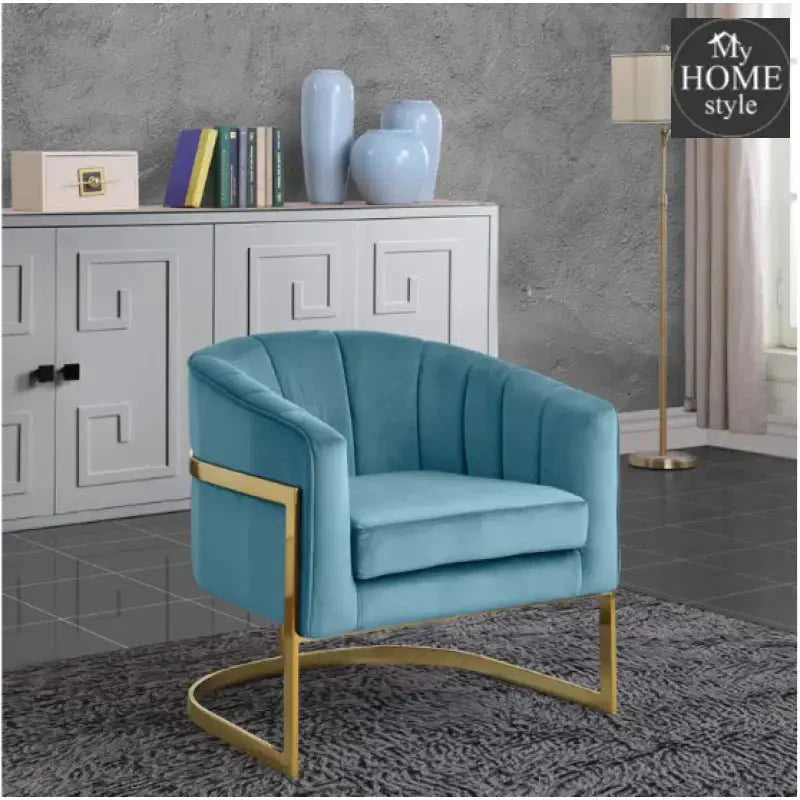 Carter Velvet Accent Chair Gold Base -1275