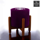Drone Shape Round stool With Embroidery -375