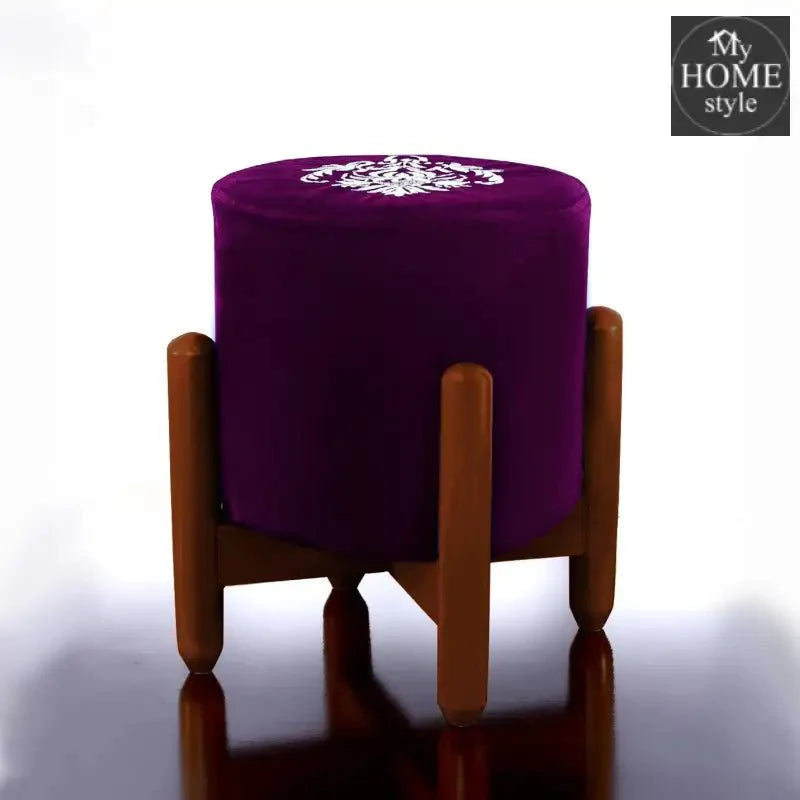 Drone Shape Round stool With Embroidery -375