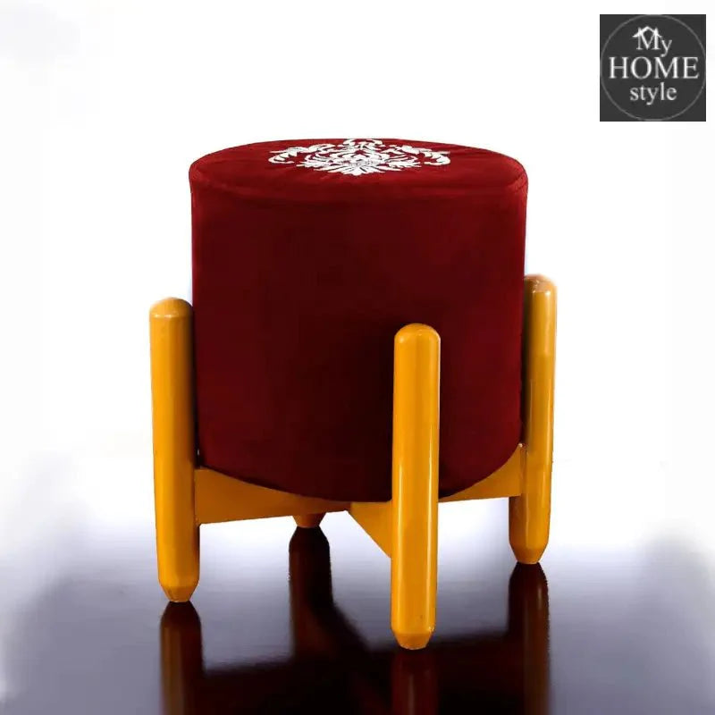Drone Shape Round stool With Embroidery -378