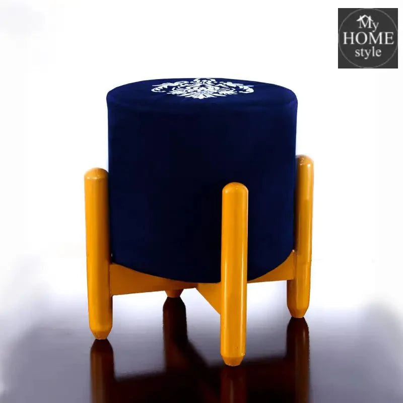 Drone Shape Round stool With Embroidery -387