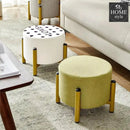 Drone Shape Round stool With Steel Legs Printed- 490
