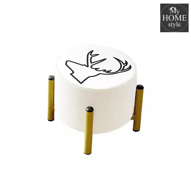 Drone Shape Round stool With Steel Legs Printed- 492
