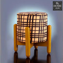 Drone Shape Wooden Round stool -397