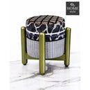 Drone Shape Wooden Stool With Steel Frame -1090