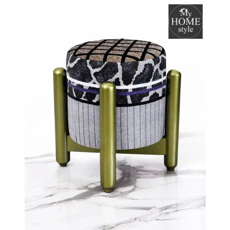 Drone Shape Wooden Stool With Steel Frame -1090