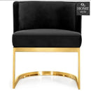 Elegant Rental Furniture Metal Leg Black Velvet Metal Lounge Wedding Chair-1223