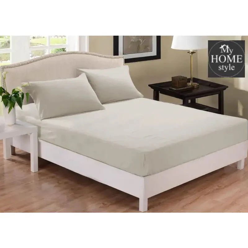 Fitted Sheet Rich Cotton Beige with Pillow cover