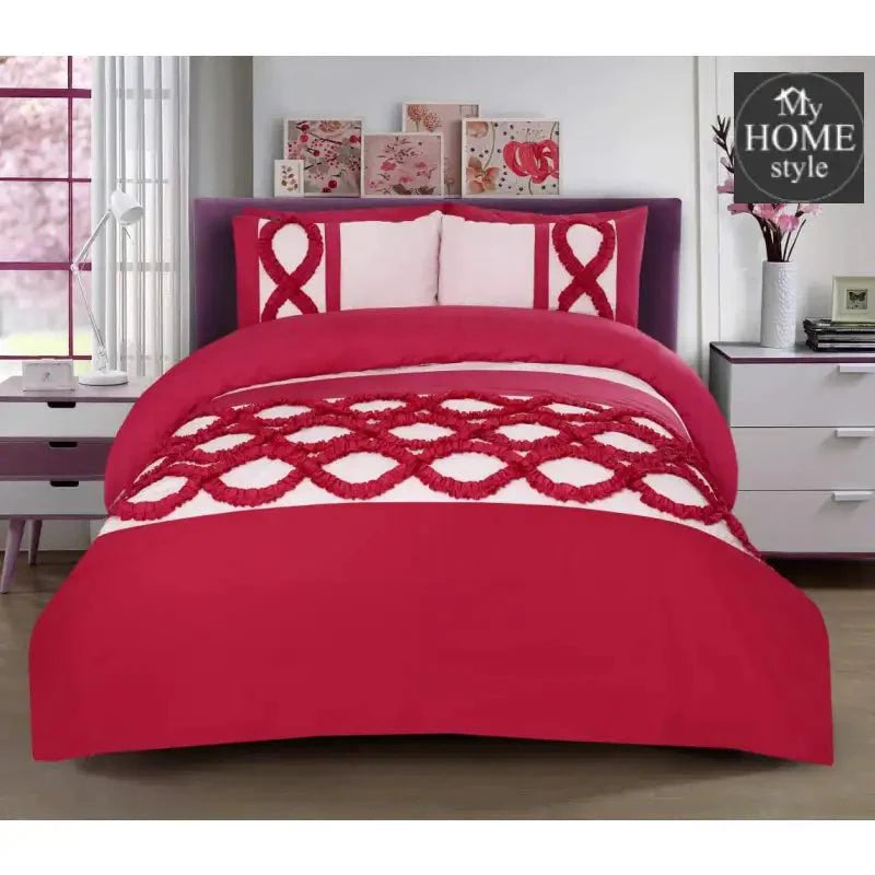 Frilly Pink Duvet set King Size