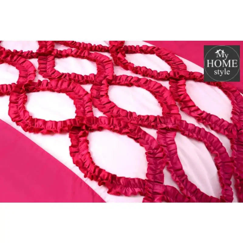 Frilly Pink Duvet set King Size