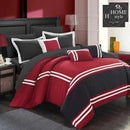 grey & Black Stripe Border 8 Piece Set