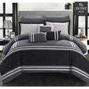 grey & Black Stripe Border 8 Piece Set