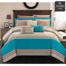 grey & Black Stripe Border 8 Piece Set