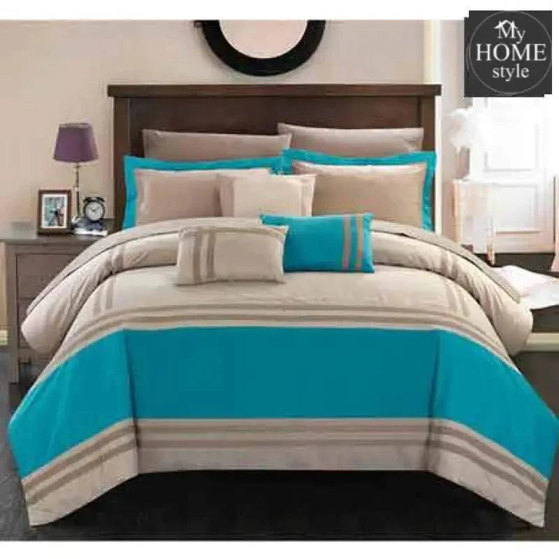 grey & Black Stripe Border 8 Piece Set