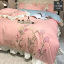 Jamche Luxury Embroidered Flower 6 Pc's Duvet Set - SC