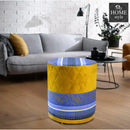 Large Pouffe Printed Stool With Steel Frame -1143