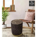 Large Pouffe Velvet Sprinkle Stool With Steel Frame -1288