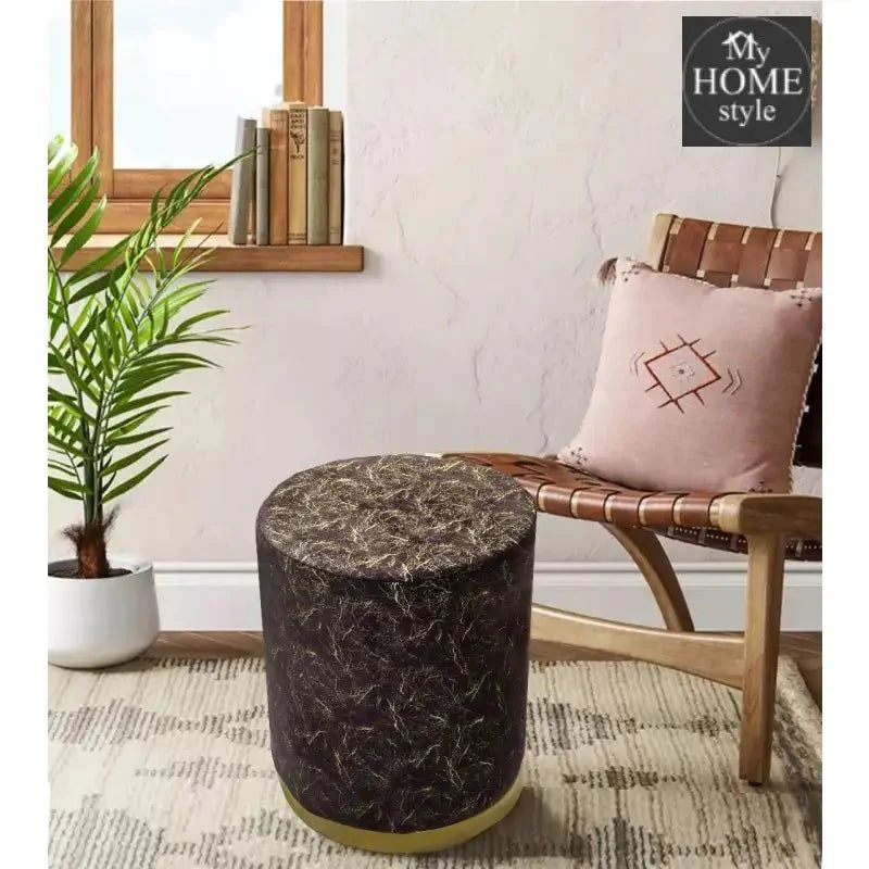 Large Pouffe Velvet Sprinkle Stool With Steel Frame -1288