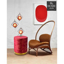 Large Pouffe Velvet Sprinkle Stool With Steel Frame -1301