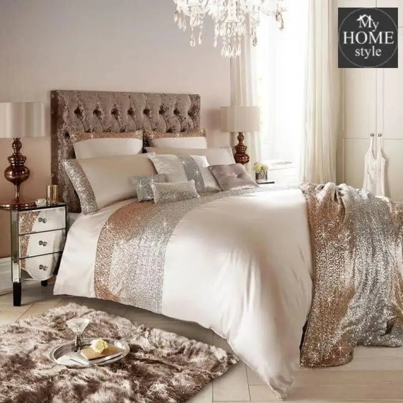 Light Peach Luxury Sequenced Bridal set with Runner