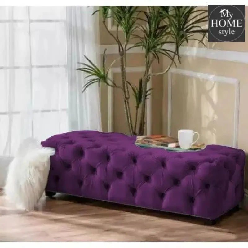 Living Room Large Velvet Ottoman Stool-647