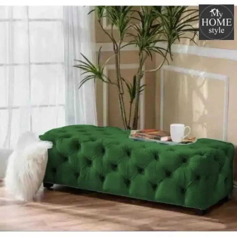 Living Room Large Velvet Ottoman Stool-649
