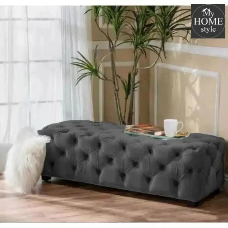 Living Room Large Velvet Ottoman Stool-653