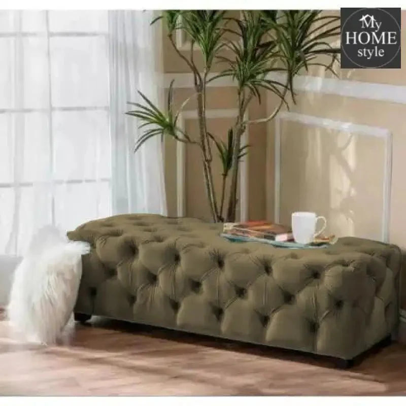 Living Room Large Velvet Ottoman Stool-654