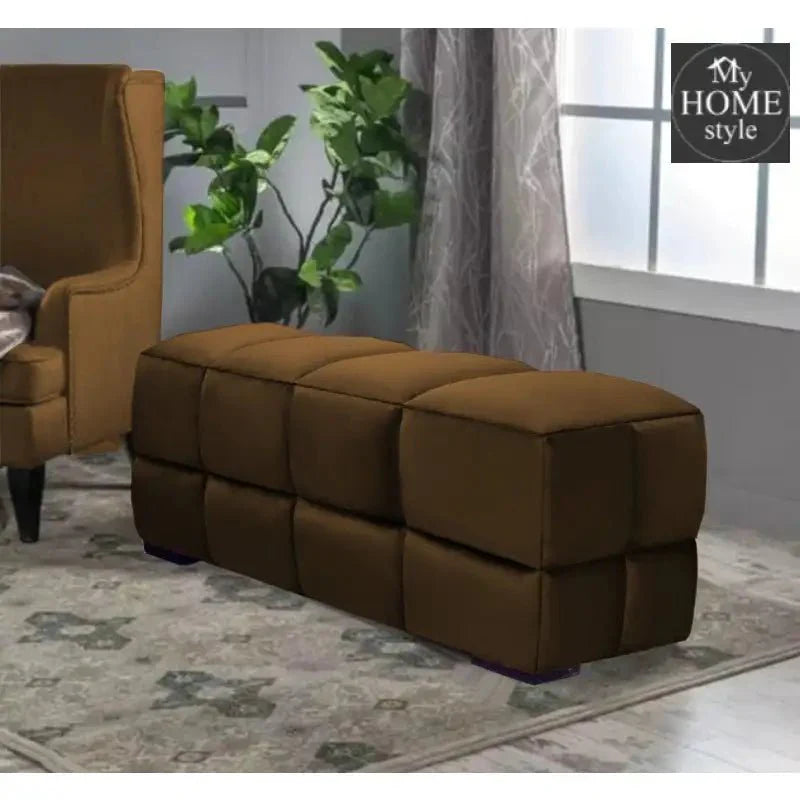 Living Room Large Velvet Ottoman Stool-687