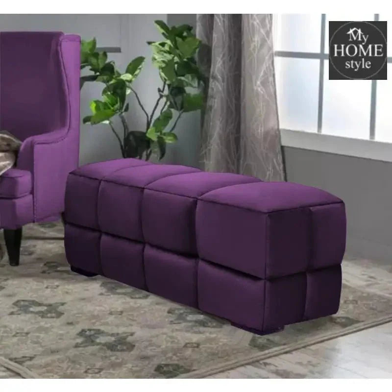 Living Room Large Velvet Ottoman Stool-688