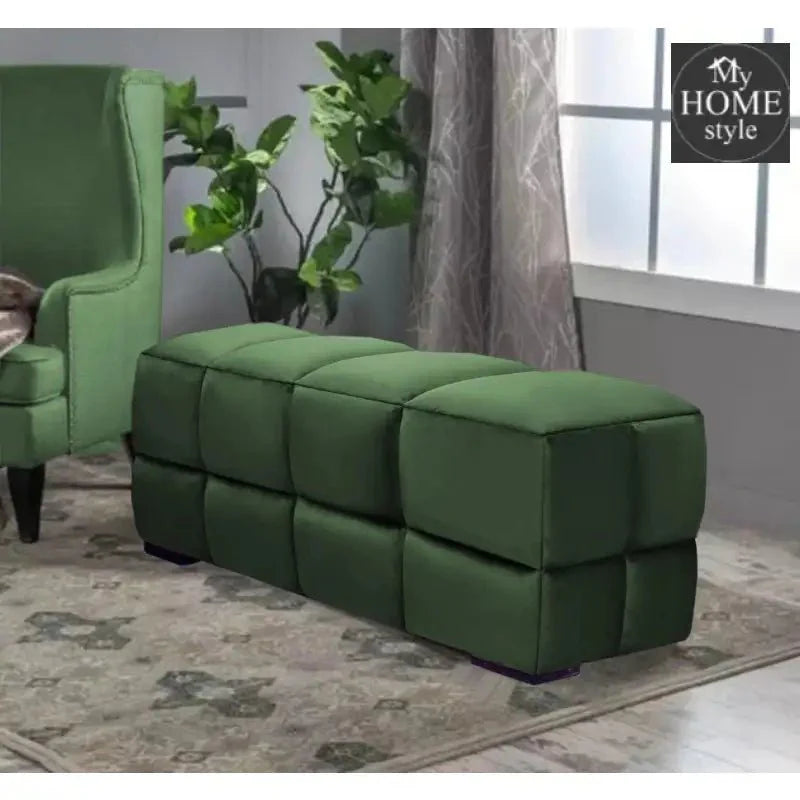 Living Room Large Velvet Ottoman Stool-693