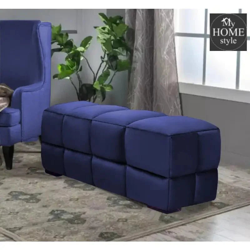 Living Room Large Velvet Ottoman Stool-695