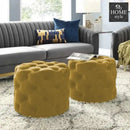 Living Room Velvet Ottoman Stool-669