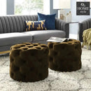 Living Room Velvet Ottoman Stool-670