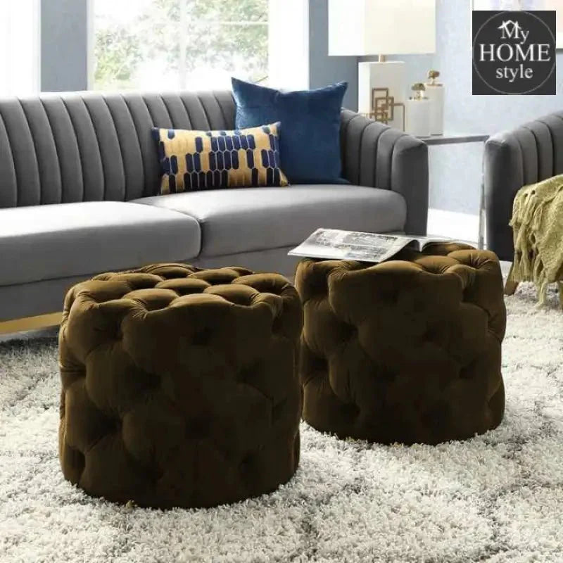 Living Room Velvet Ottoman Stool-670