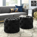 Living Room Velvet Ottoman Stool-672