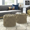 Living Room Velvet Ottoman Stool-675