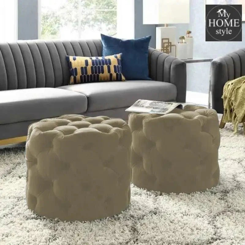 Living Room Velvet Ottoman Stool-675