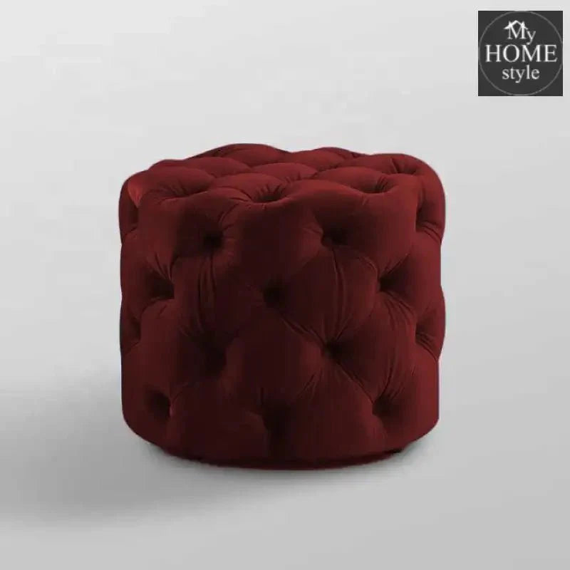 Living Room Velvet Ottoman Stool-676