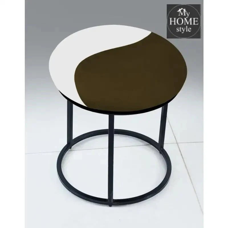 Luxury 2 Shaded Velvet stool With Steel Stand -924