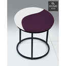 Luxury 2 Shaded Velvet stool With Steel Stand -926