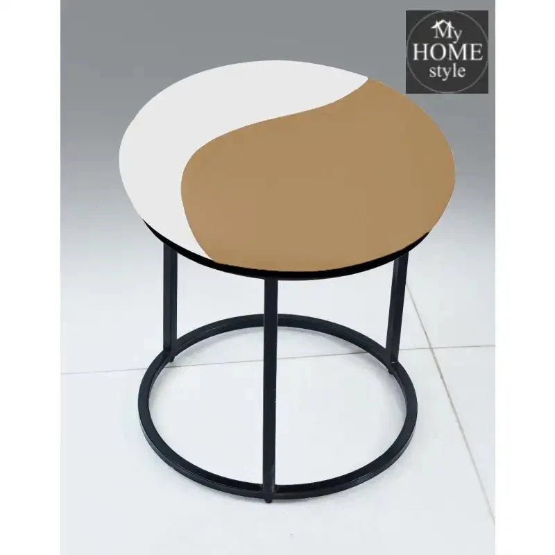 Luxury 2 Shaded Velvet stool With Steel Stand -928