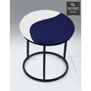 Luxury 2 Shaded Velvet stool With Steel Stand -929