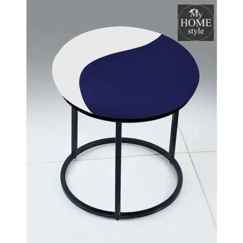 Luxury 2 Shaded Velvet stool With Steel Stand -929